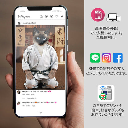 師範 オーダーメイド ペット似顔絵 - PET CANVA