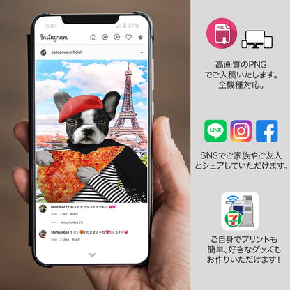 パリジャン オーダーメイド ペット似顔絵 - PET CANVA