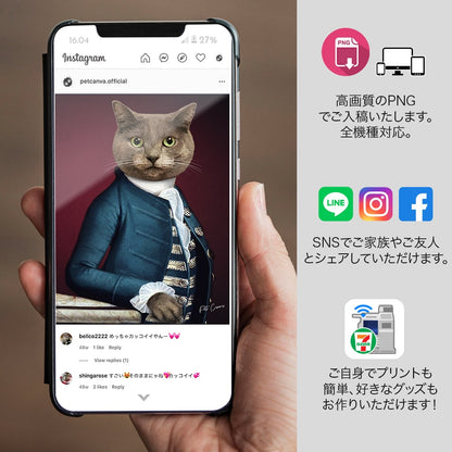 教授 オーダーメイド ペット似顔絵 - PET CANVA